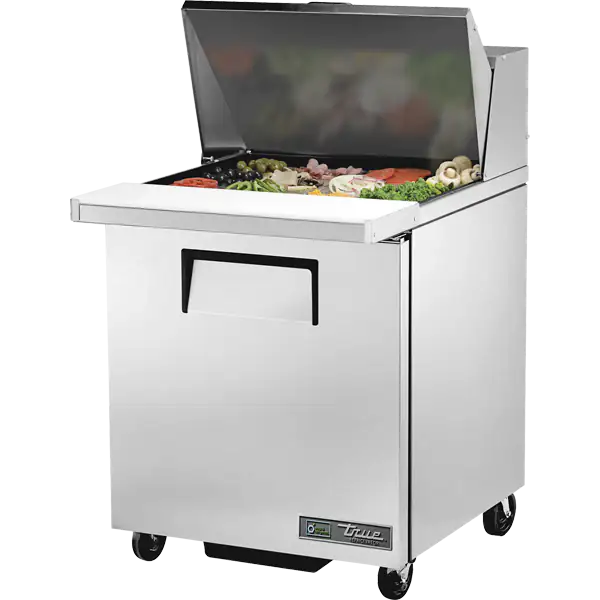 True TSSU-27-12M-B-HC 27-inch 12-pan sandwich prep table for restaurants