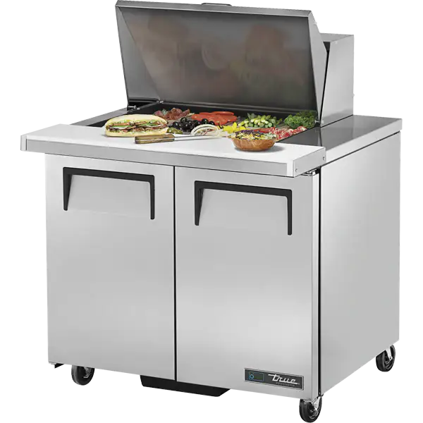True TSSU-36-12M-B-HC 36-inch 12-pan sandwich prep table for restaurants
