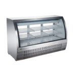 PeakCold Stainless Steel Curved Glass Deli Case – 64″