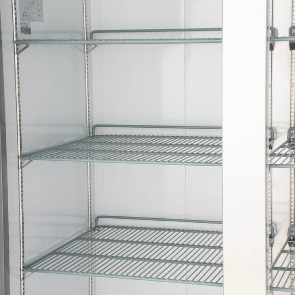Commercial Grade Freezer 54 x 32.25 x 82.5 47 Cu Ft 2 Self Closing Doors | 6 Adjustable Shelves R-290 Natural Refrigerant Stainless Steel Digital Temperature Controller 