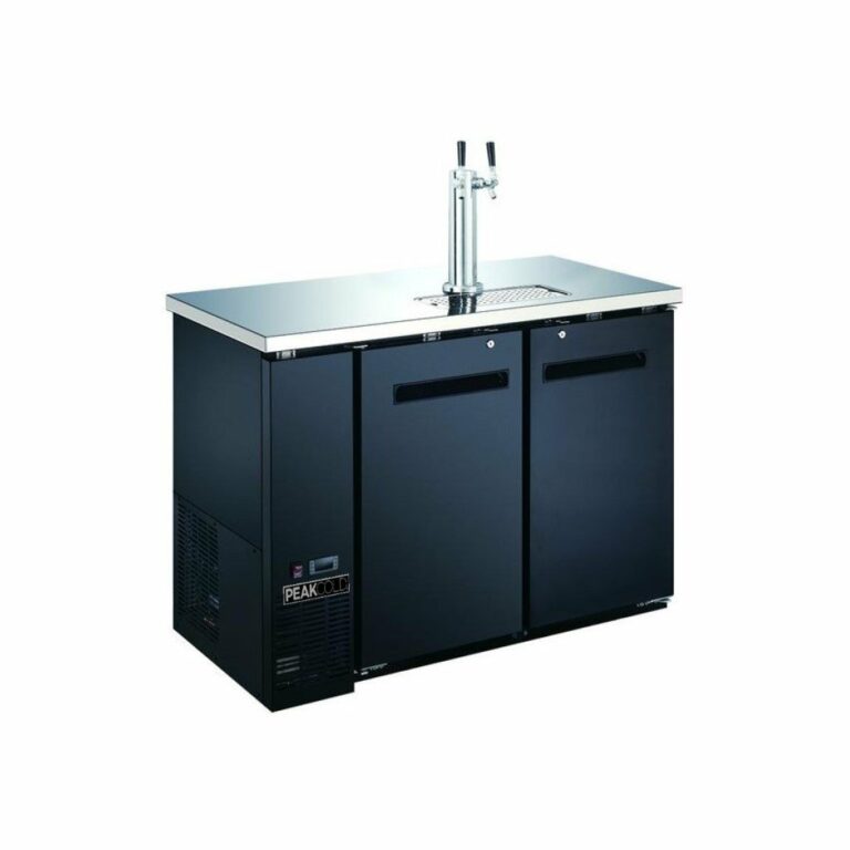 PeakCold Commercial Beer Kegerator Dual Tap Keg Dispenser