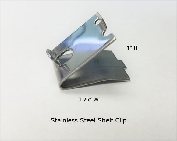 Procool Shelf Clip - Stainless - SSBB-A1/2/3 - 1 1/4" x 1"