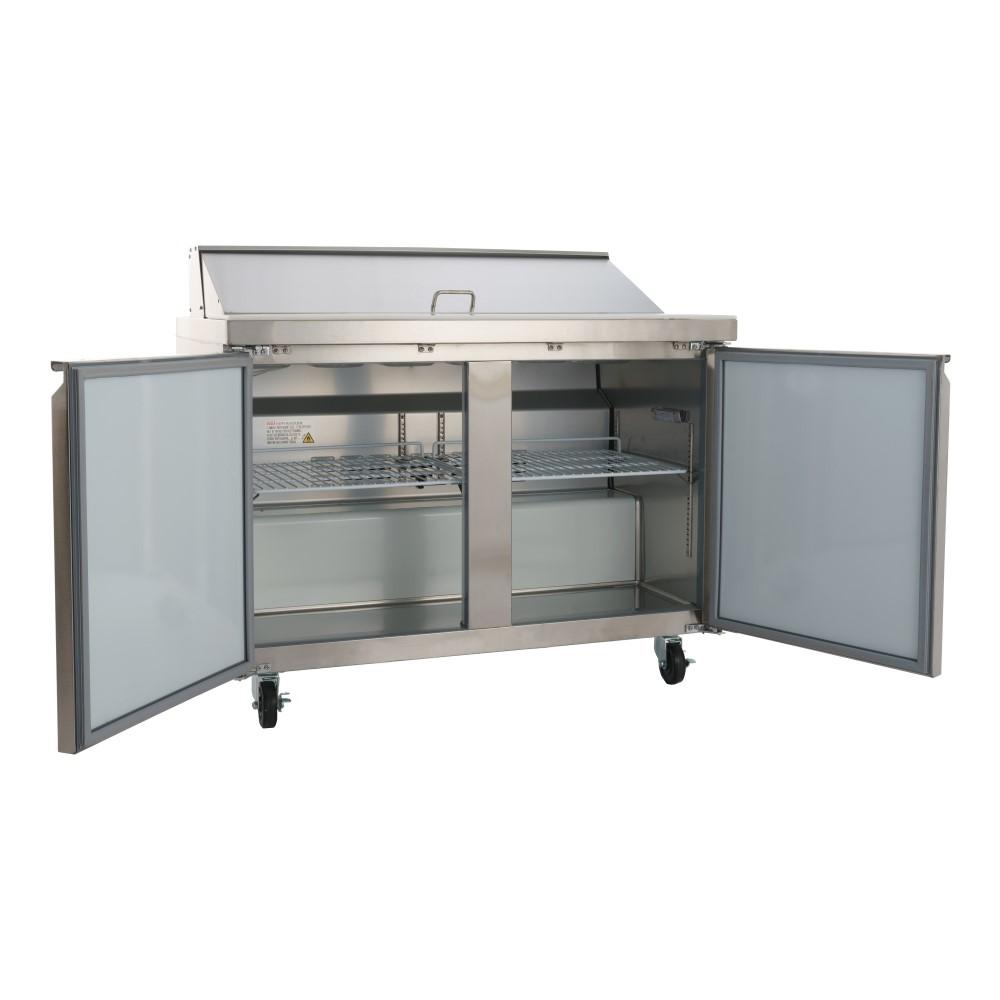 PeakCold Stainless Steel Refrigerated Prep Table - 48"