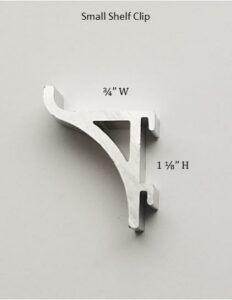 Procool Shelf Clip - Small - 3/4" x 1 1/8" - upright and black BB