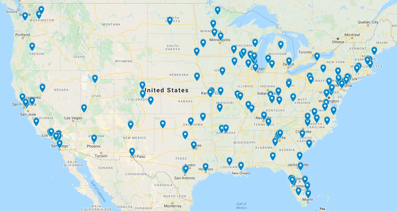 Iron Mountain warranty map