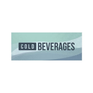 Vinyl Canopy Decal for Single Door Display Cooler - Cold Beverages