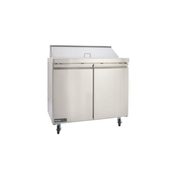 PeakCold Stainless Steel Refrigerated Prep Table - 36"