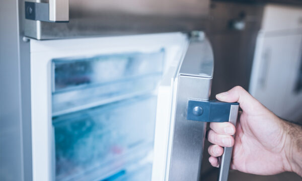 purchasing a commercial freezer, hand opening upright freezer compartment