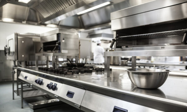 outfitting commercial kitchen, image of workspace